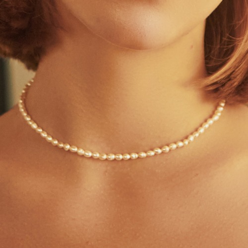 18k gold plated short pearl-necklace