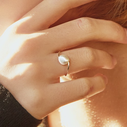 [미주,헤이즈 착용] silver pearl-ring