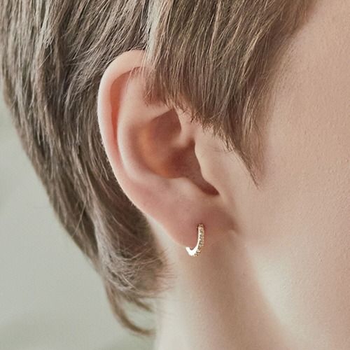 silver twinkle star-earring