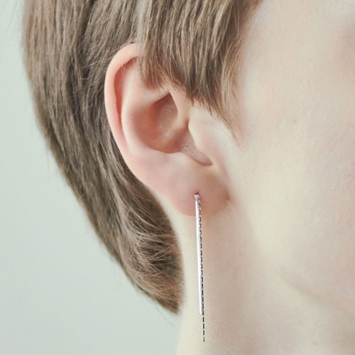 [전효성,허영지 착용] silver double drop-earring