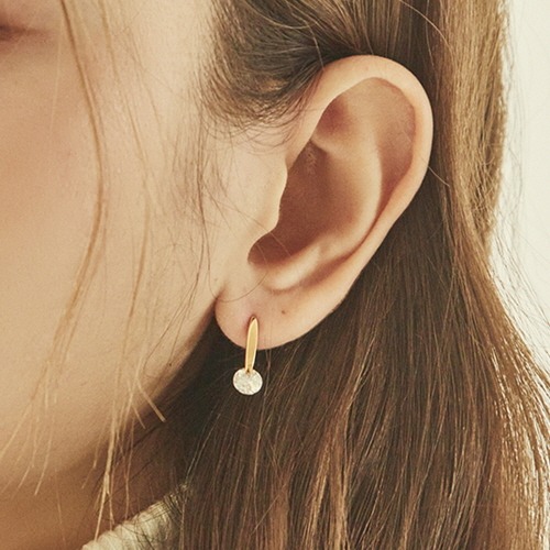 18k gold plated twinkle square-earring