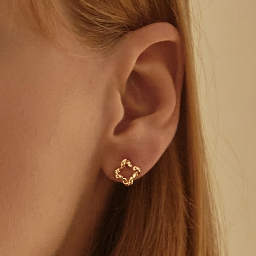[장나라 착용] 18k gold plated clover-earring